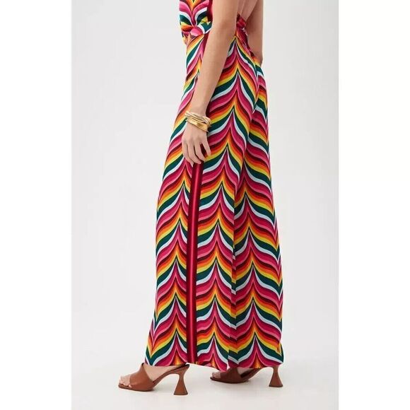 New TRINA TURK Spring Street Wide Leg Pants Cruise Wear Size 2 - Picture 3 of 7